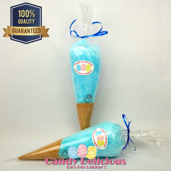 Suikerspin IJs Blauw Candy Delicious