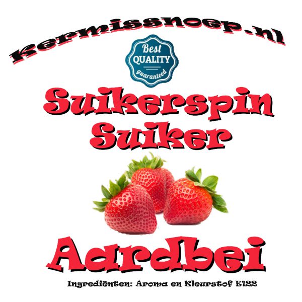 Suikerspin Suiker Aardbei