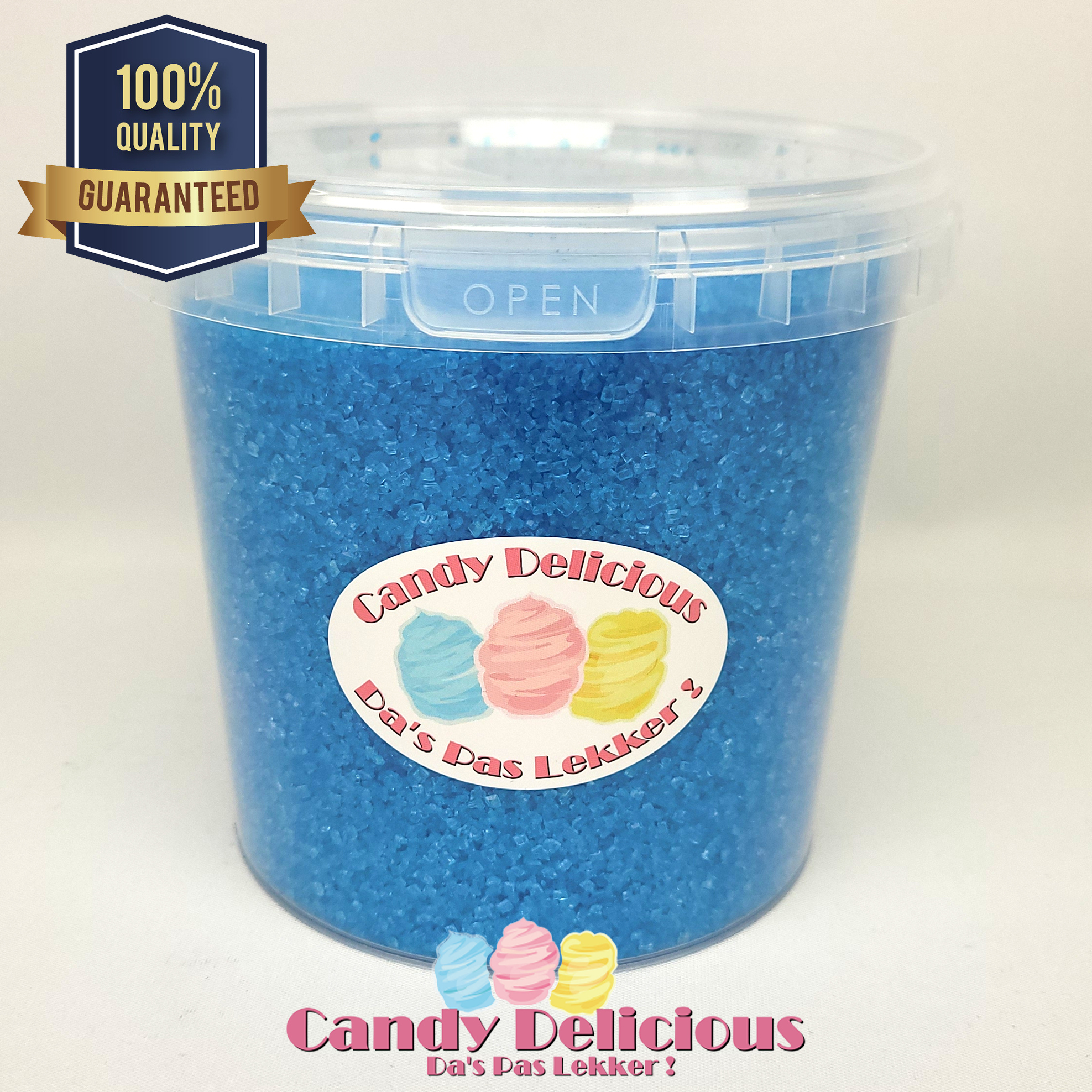 buitenste Radioactief een beetje Professionele Suikerspin Suiker Blauw | Candy Delicious
