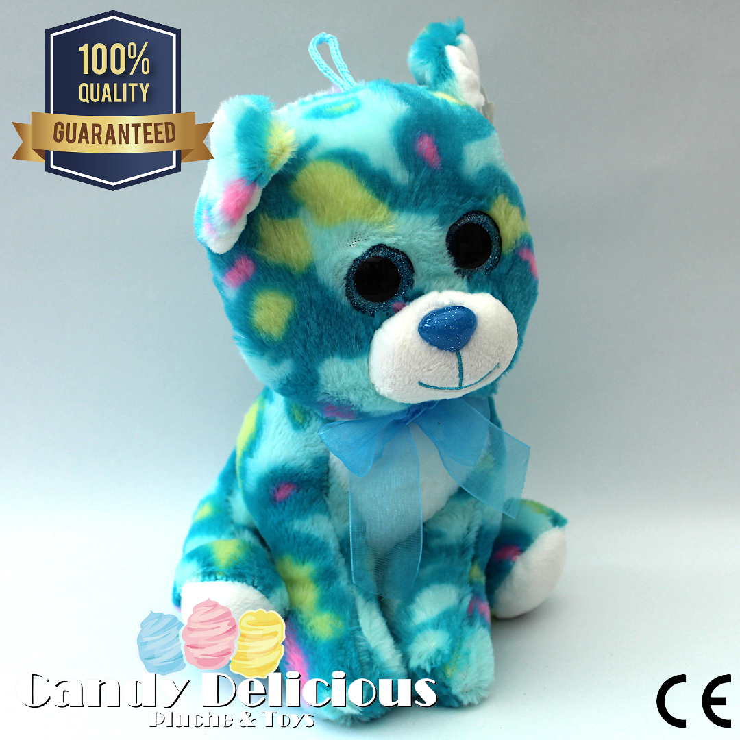 Pluche Hond Blauw Gevlekt Candy