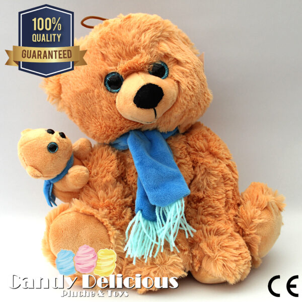 8720256361671 Beer Pluche Bruin met Baby Beer