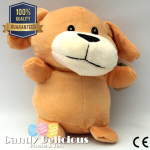 Pluche Hond Bruin 16cm