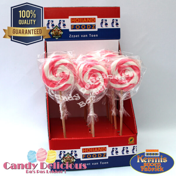 8711601996921 Spiraal Lolly Roze Wit