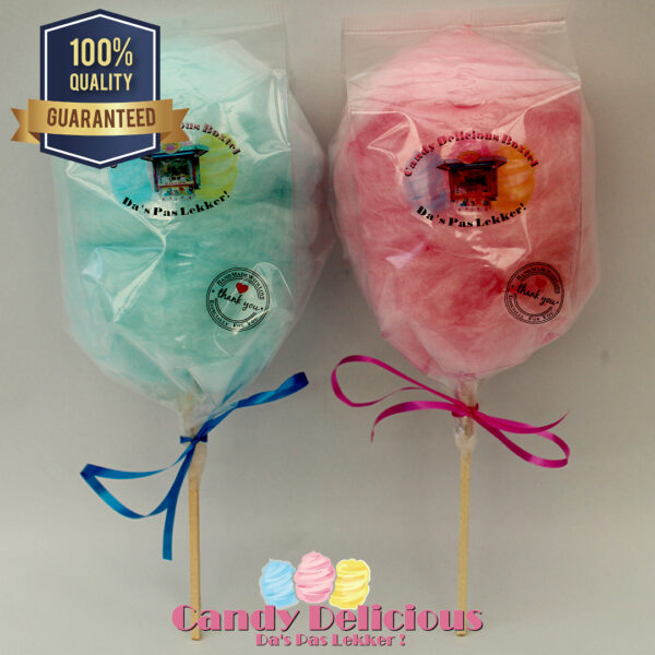 Candy Delicious Suikerspin op Stok Blauw Roze