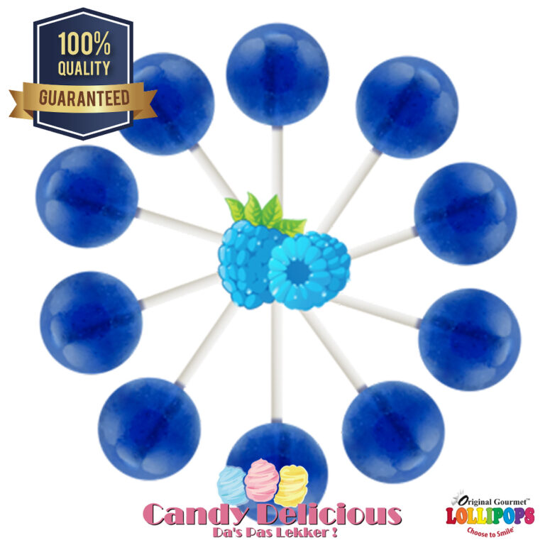 Original Gourmet Lollipop Blue Raspberry Candy Delicious