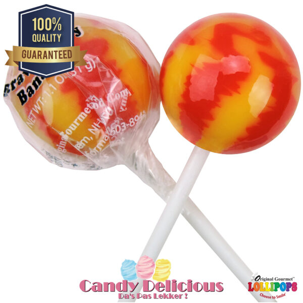 Gourmet Lollipops Strawberry Banana 6549541222372