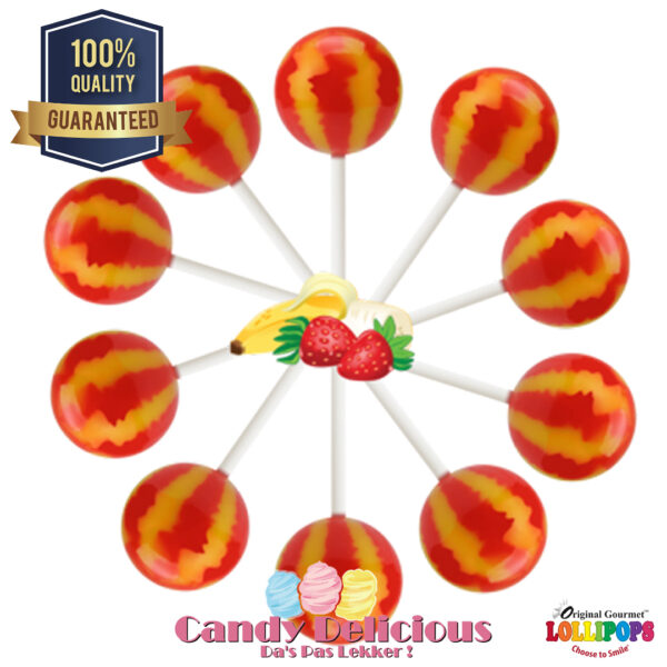 Gourmet Lollipops Strawberry Banana 6549541222372