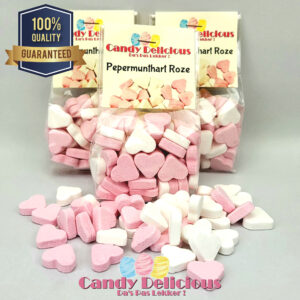 Pepermunthart Roze 100gr Candy Delicious