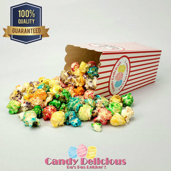 Popcorn Tube Regenboog 60gr Candy Delicious