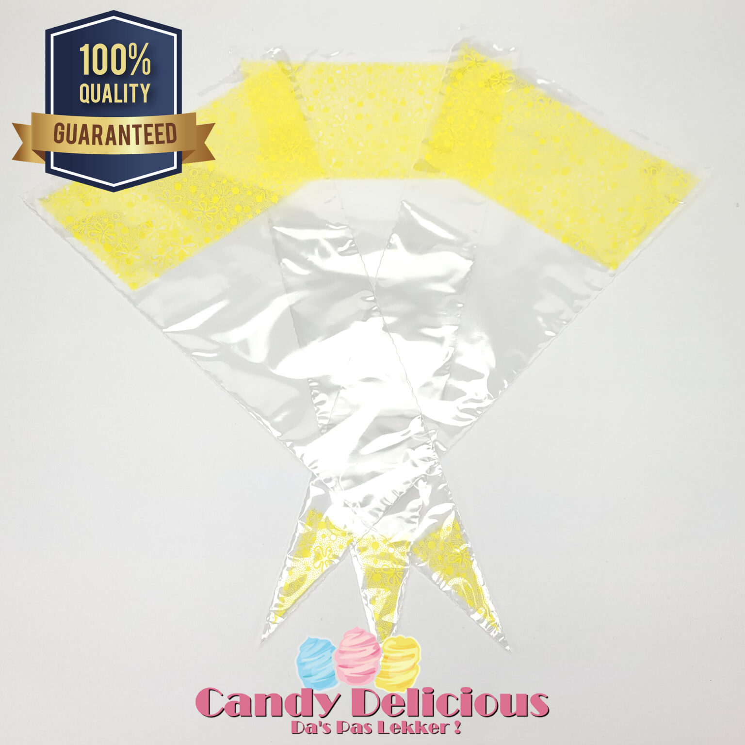 Puntzak Geel Motief Candy Delicious