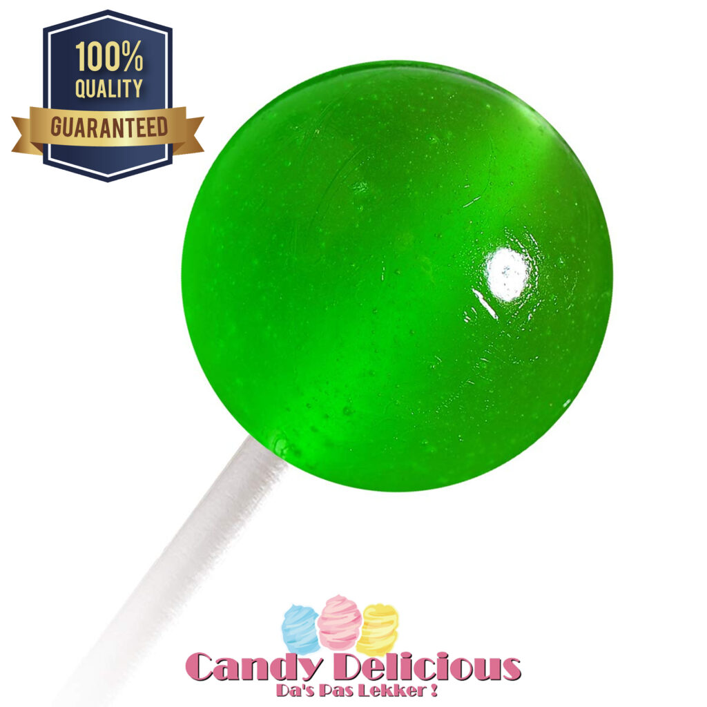 Original Gourmet Lollipop Green Apple Candy Delicious