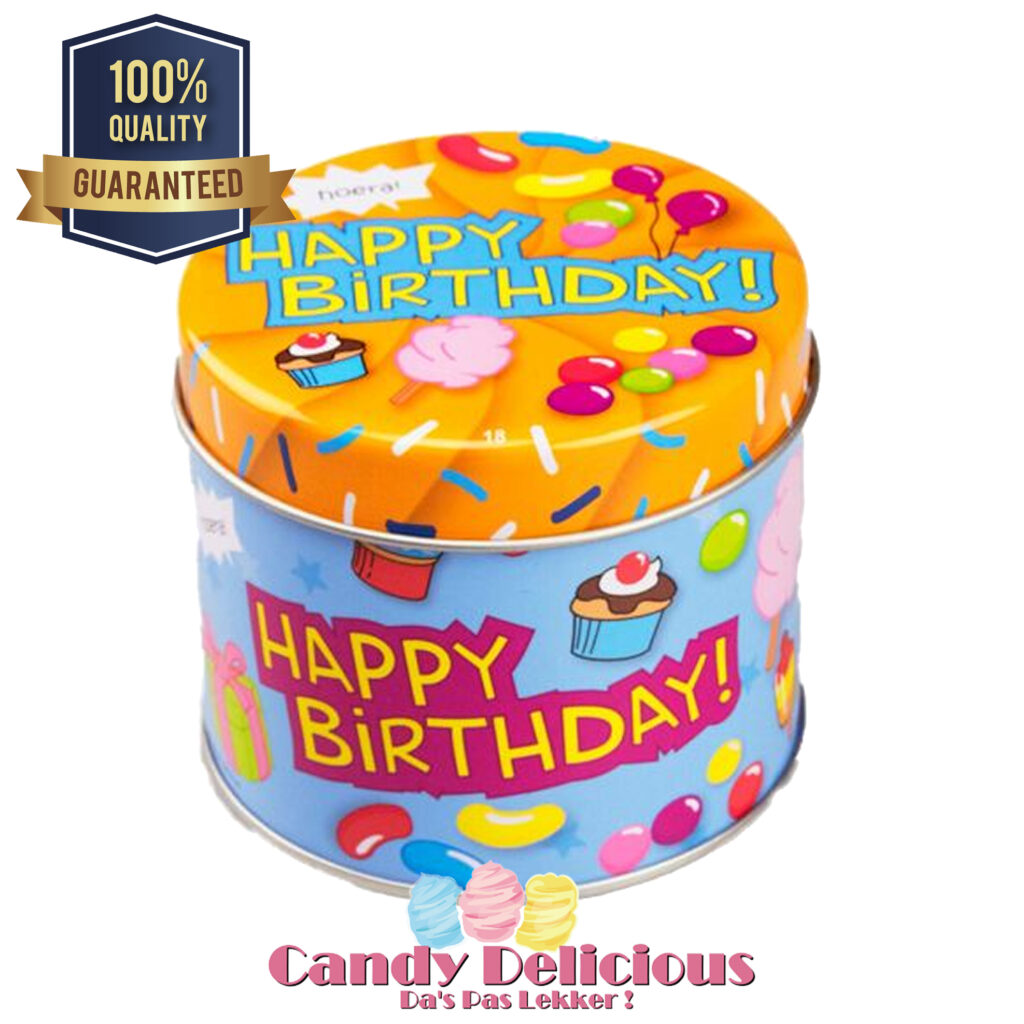 Kleurrijk Snoepblikje Happy Bithday Candy Delicious