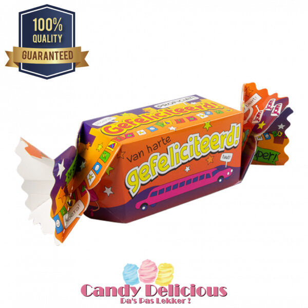 Snoepverpakking Gefeliciteerd Candy Delicious