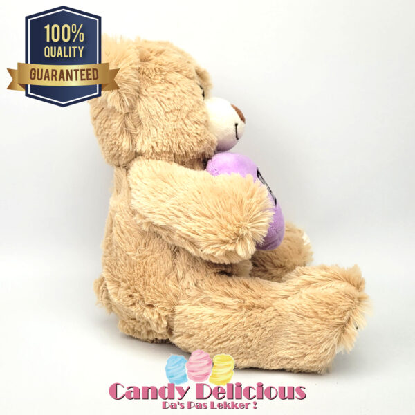 Beer Bruin Paars Hart 22cm Candy Delicious