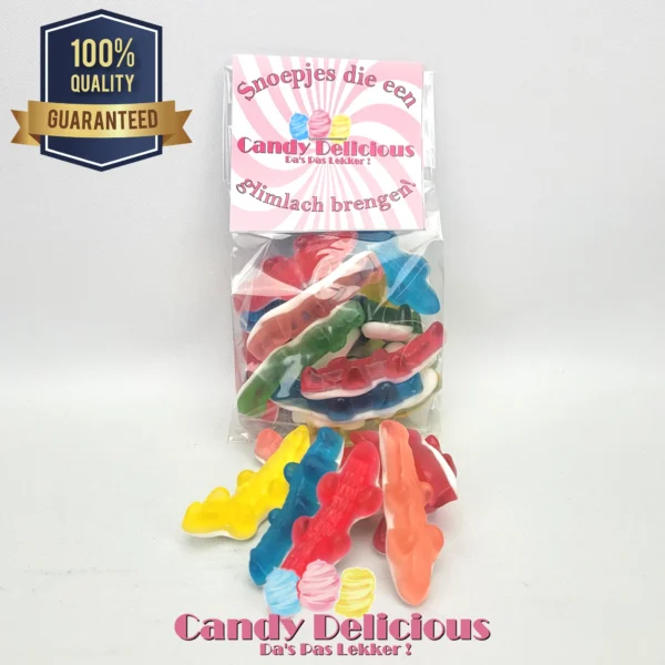Gekleurde Krokodillen 100gr